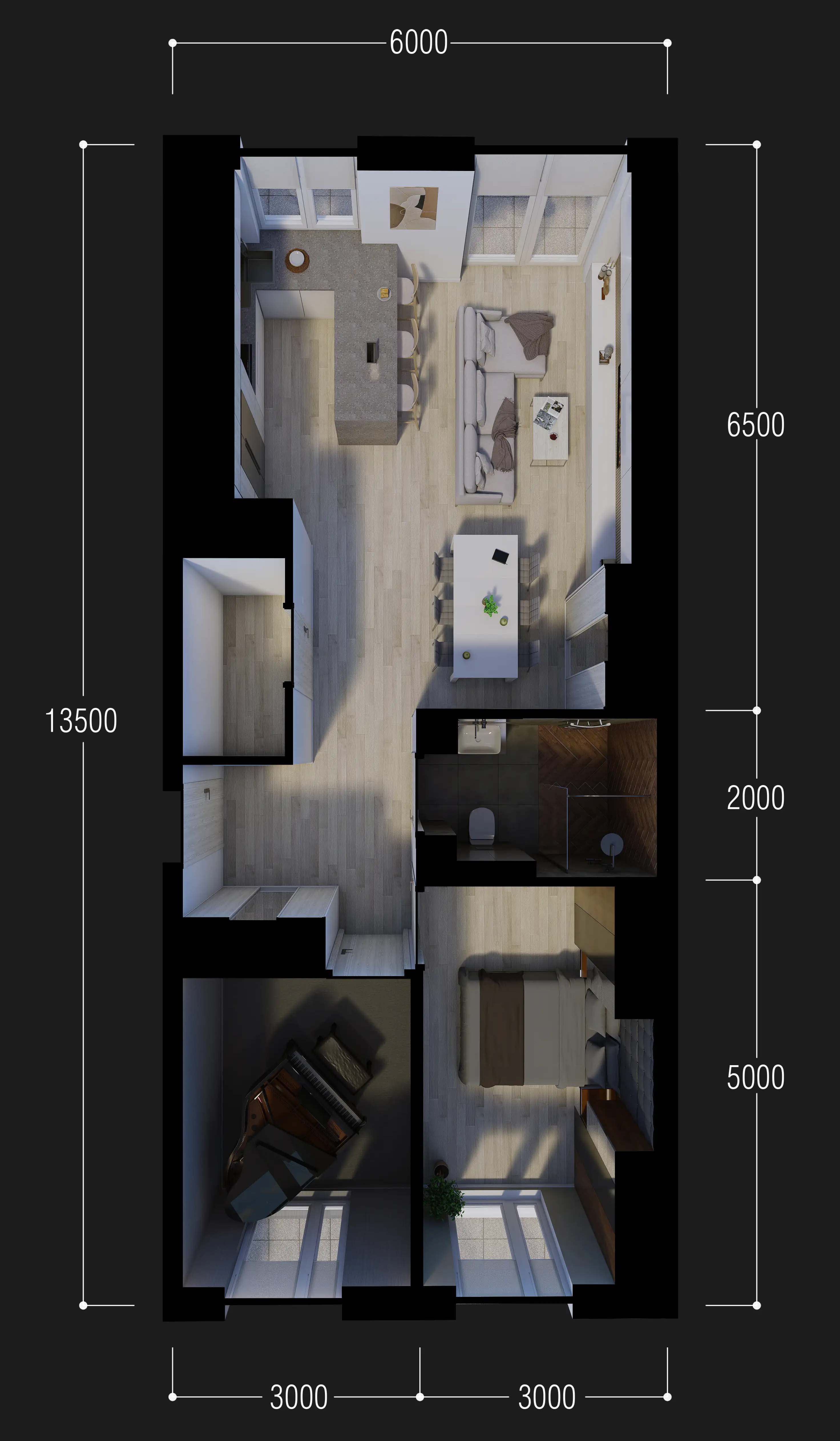 Floor plan with viewpoints